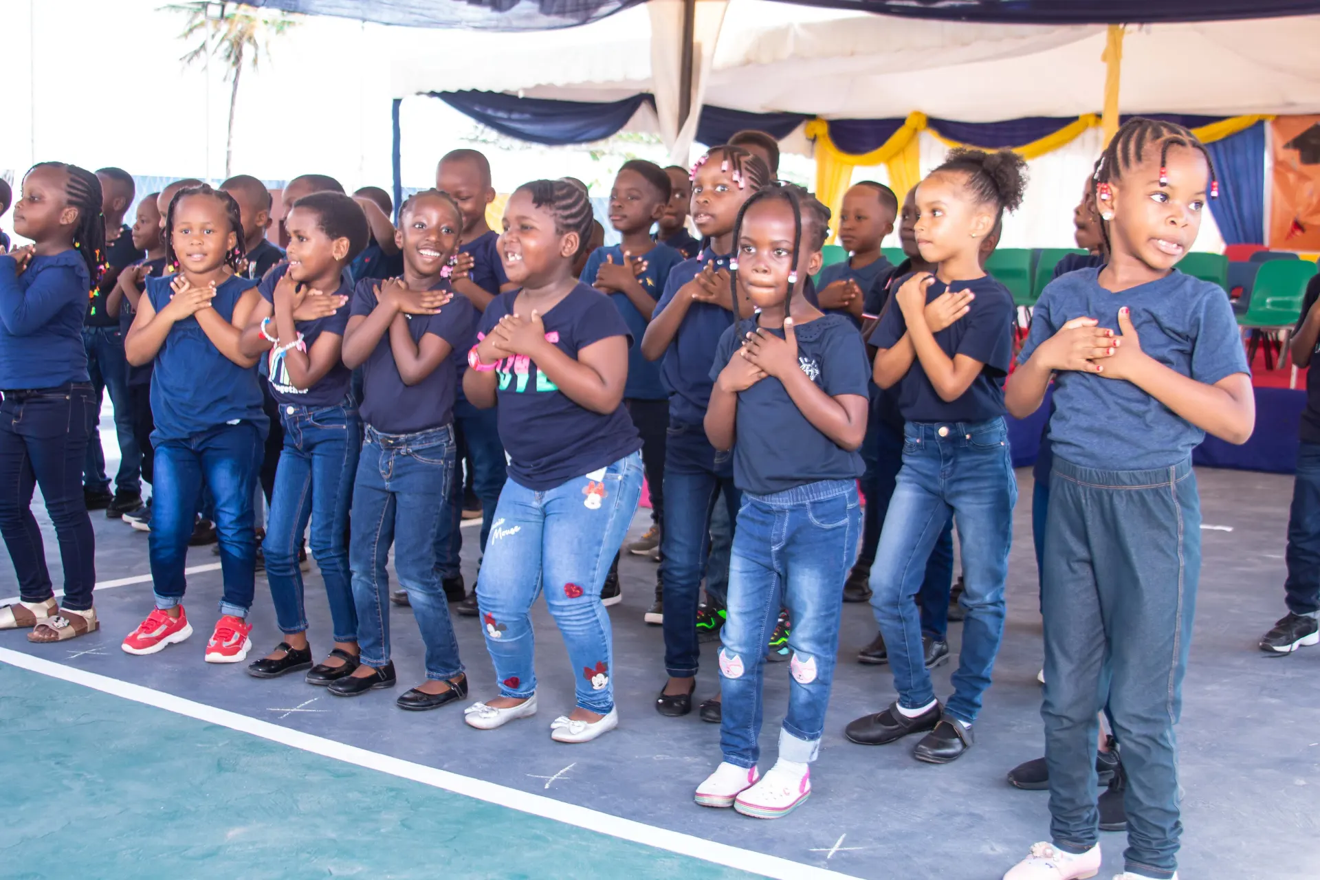 A joyful graduation performance.