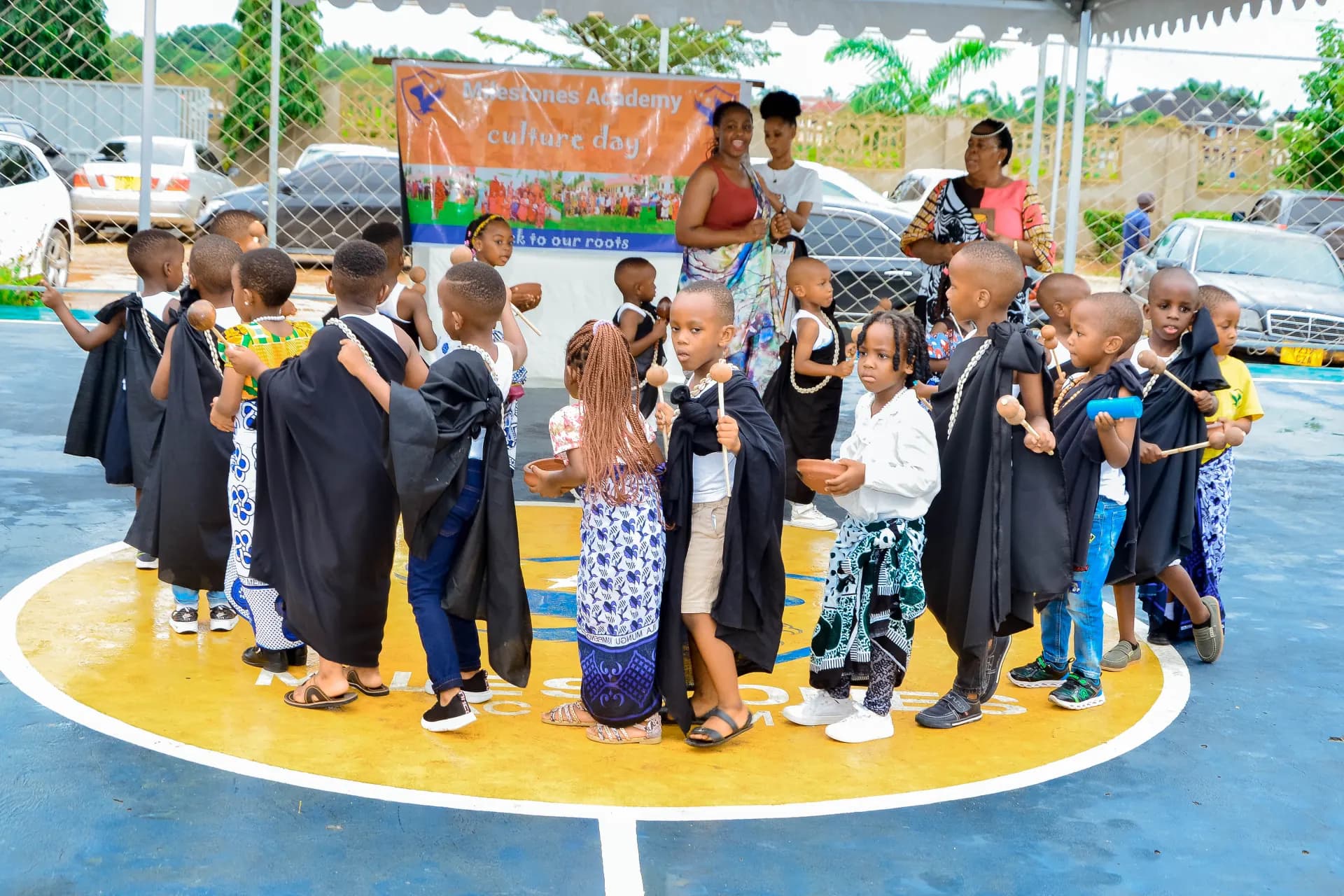 Young learners performing during Culture Day.